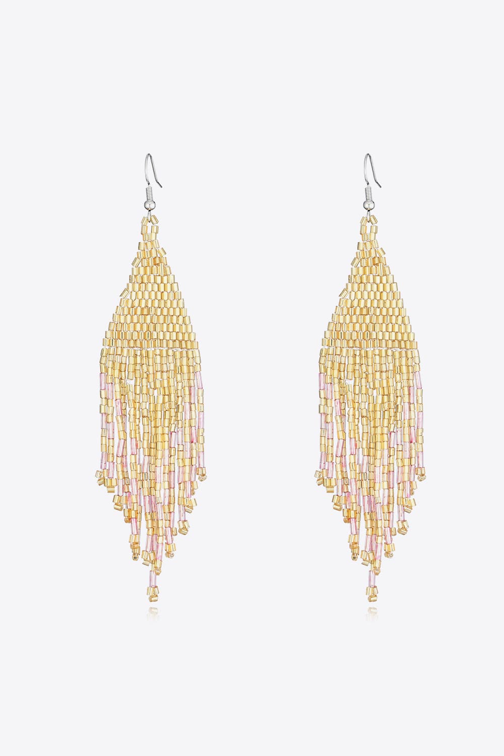 Beaded Boho Fringe Earrings