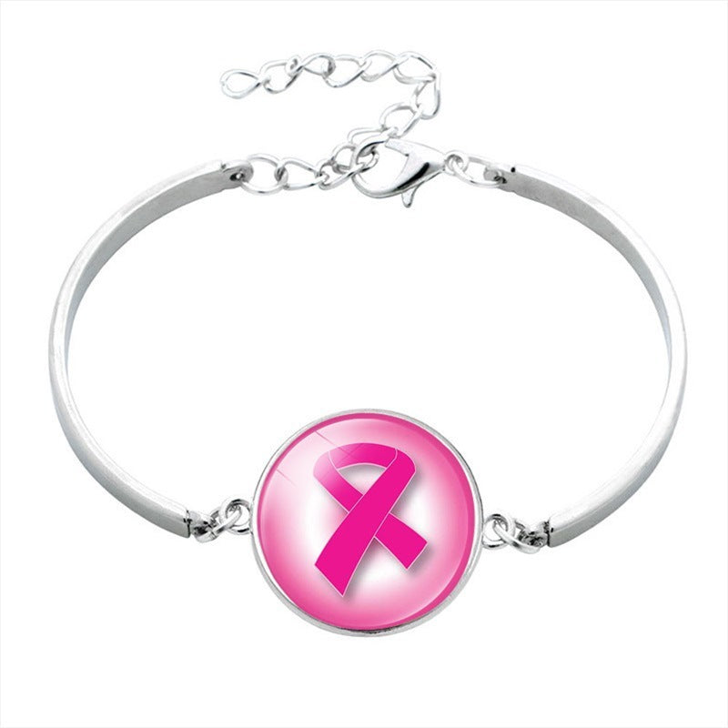 Pink Ribbon Message Bracelets