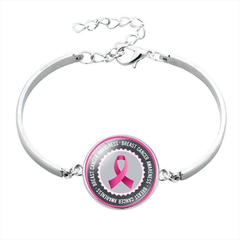 Pink Ribbon Message Bracelets