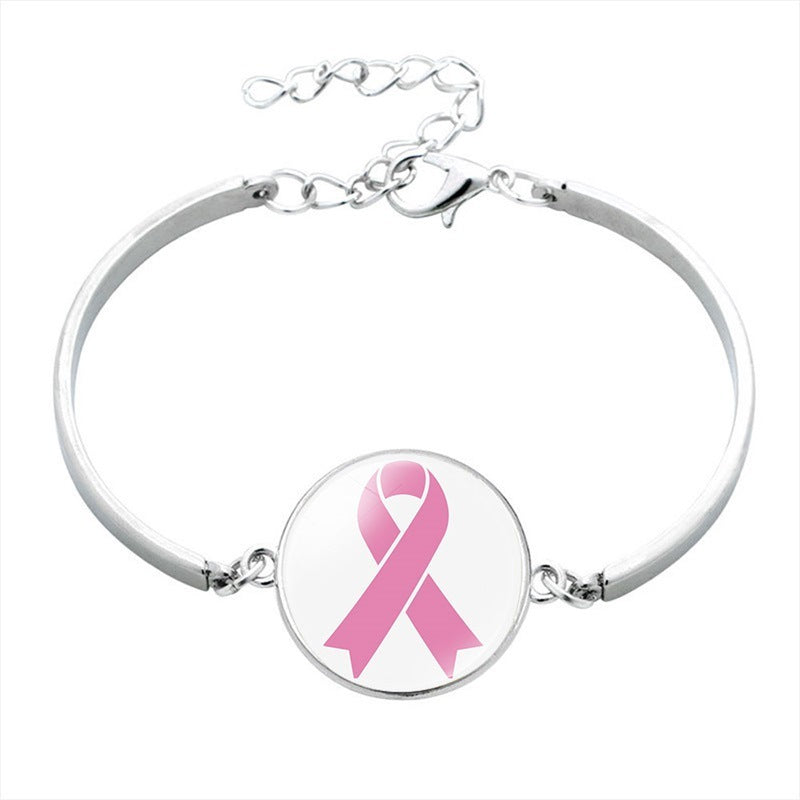 Pink Ribbon Message Bracelets