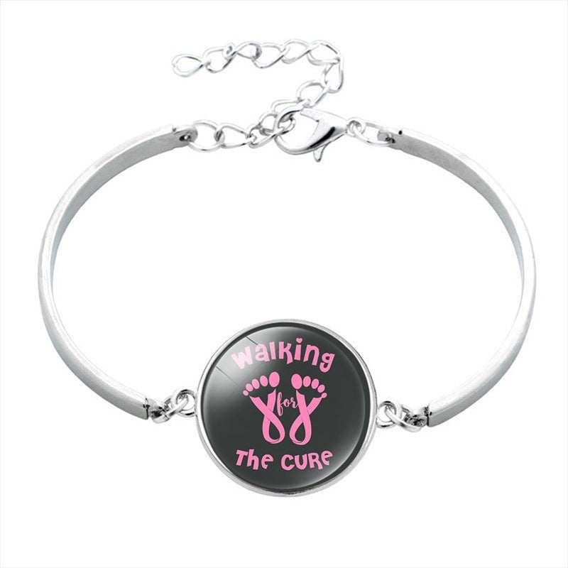 Pink Ribbon Message Bracelets