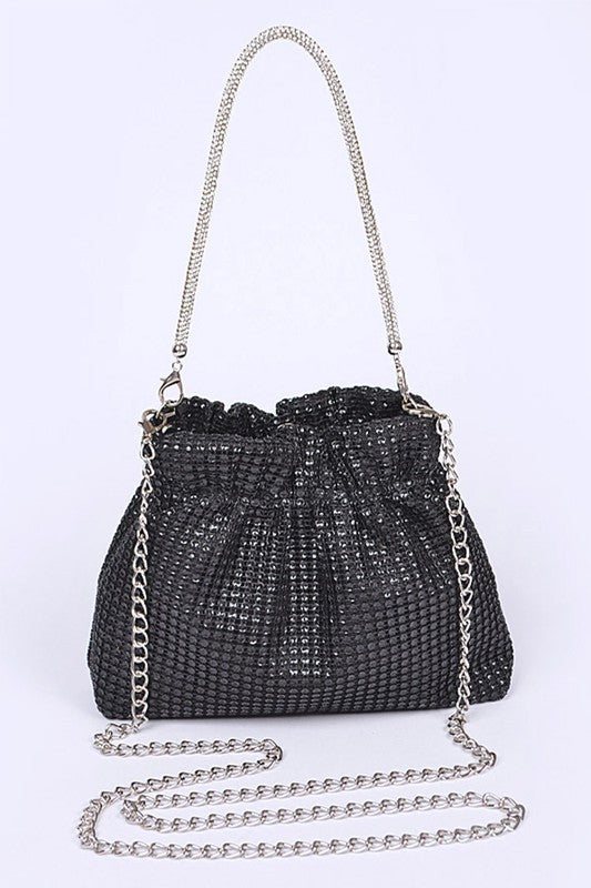 Metallic Mesh Crossbody Swing Bag