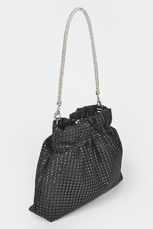 Metallic Mesh Crossbody Swing Bag
