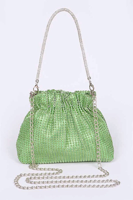 Metallic Mesh Crossbody Swing Bag