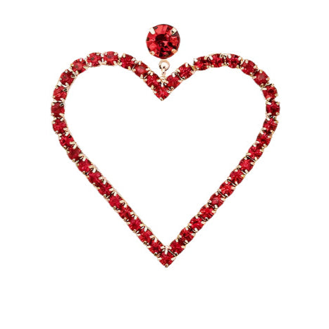 Dazzling Crystal Heart Drop Earrings