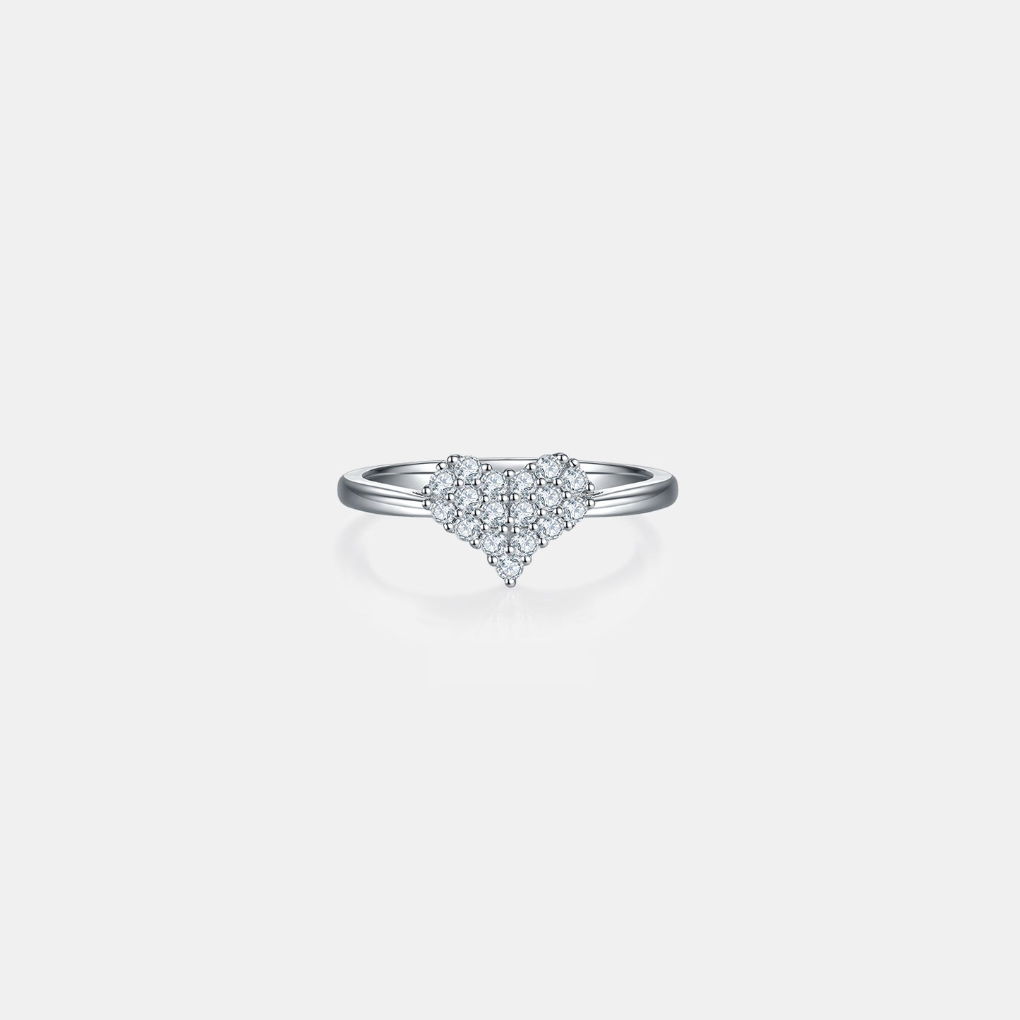 The Sweetheart Ring Moissanite 925 Sterling Silver