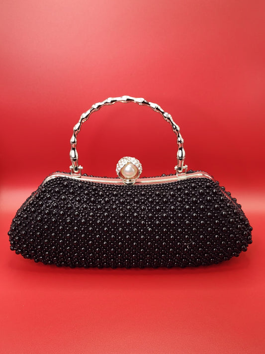 Pearl Couture Top Handle Clutch