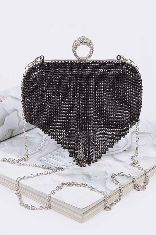Fab Fringe & Rhinestone Convertible Clutch Bag