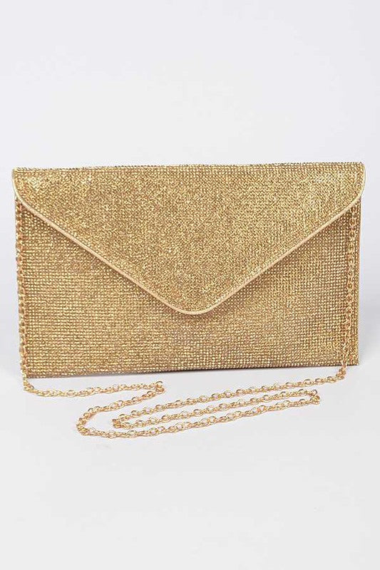 Regal Rhinestone Envelope Clutch Bag