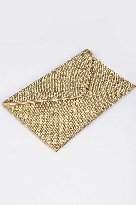 Regal Rhinestone Envelope Clutch Bag