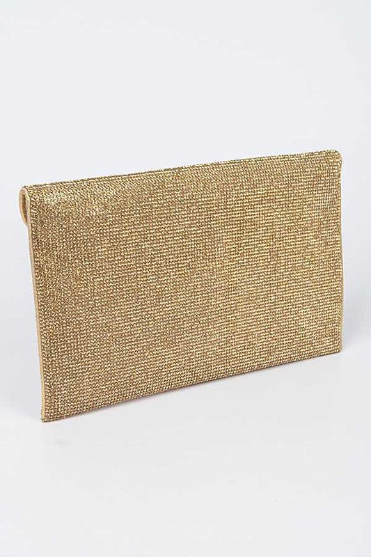 Regal Rhinestone Envelope Clutch Bag