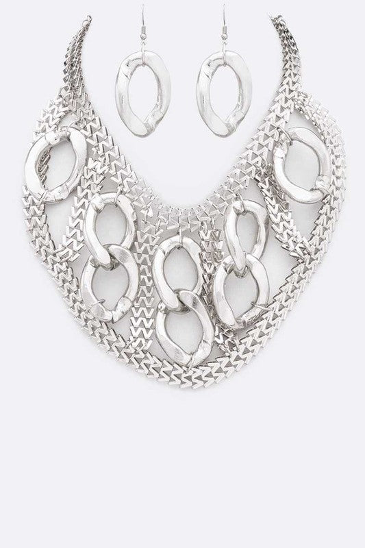 Luxe Statement Bib Necklace Set