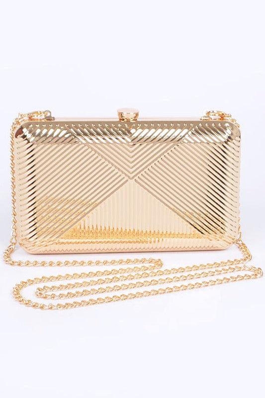 Charm & Dazzle Metallic Clutch Bag