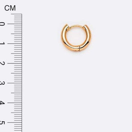 Minimalist 14MM Gold Plated Hoop Earrings