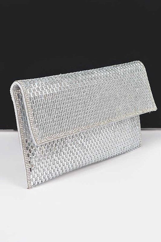 Rhinestone Glimmer Envelope Clutch