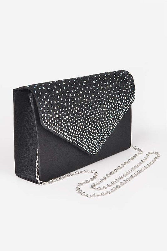Timeless Pave Satin & Rhinestone Clutch
