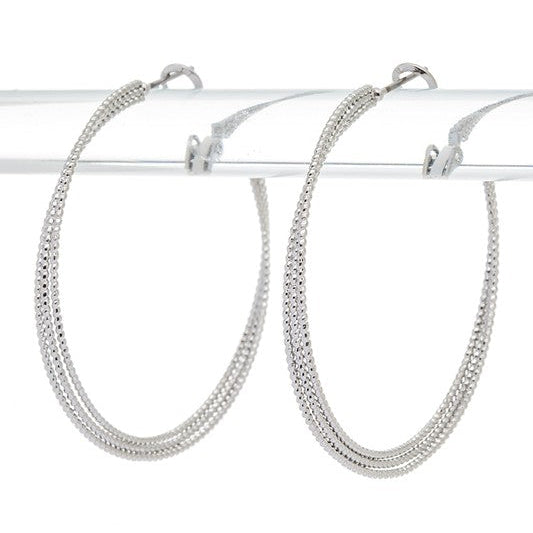 Twisted Spiral Hoop Earrings