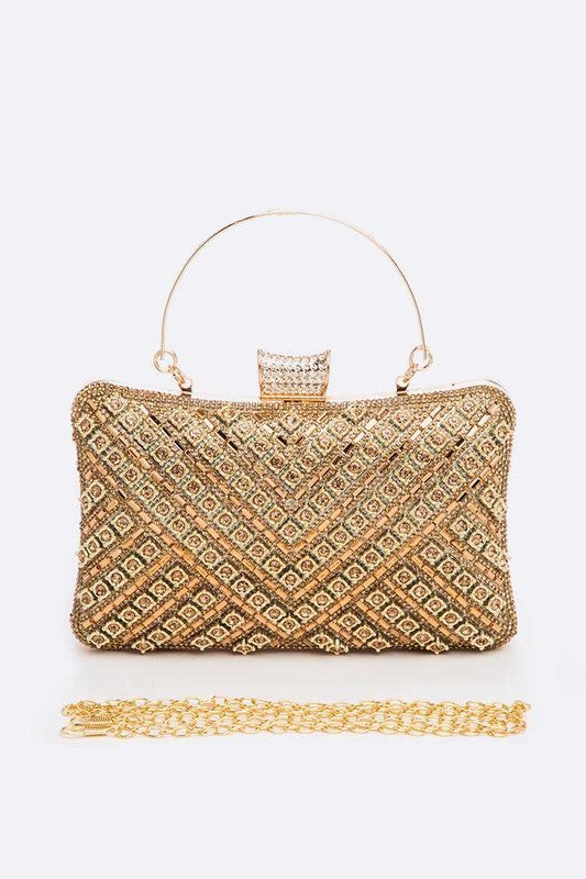 Shimmering Crystal Clutch Handbag