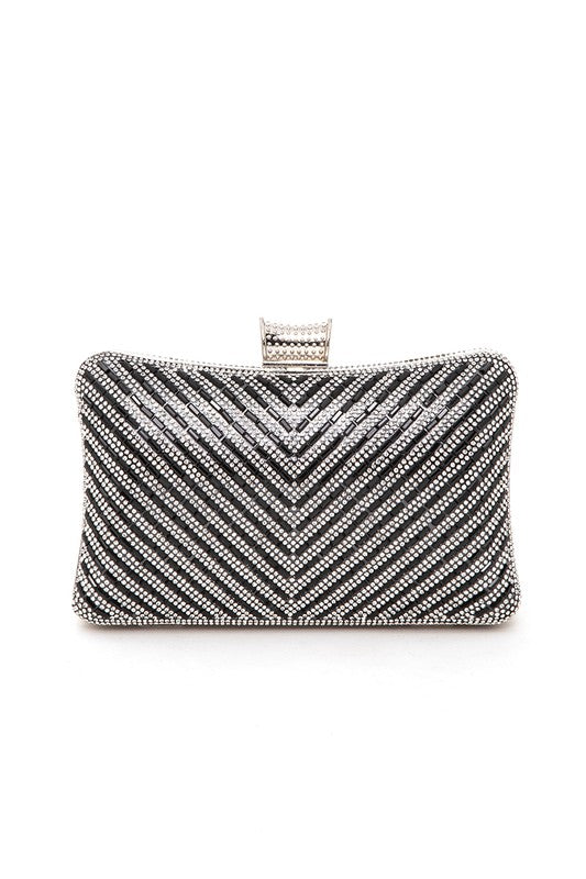 Charming Chevron Top Handle Clutch