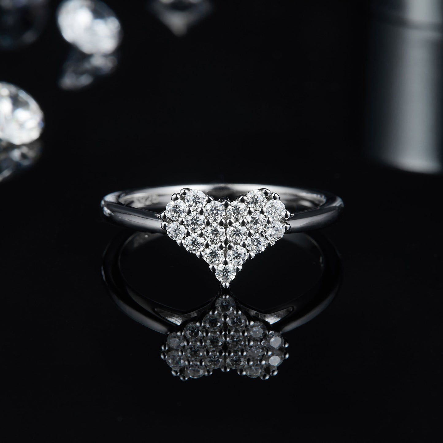 The Sweetheart Ring Moissanite 925 Sterling Silver