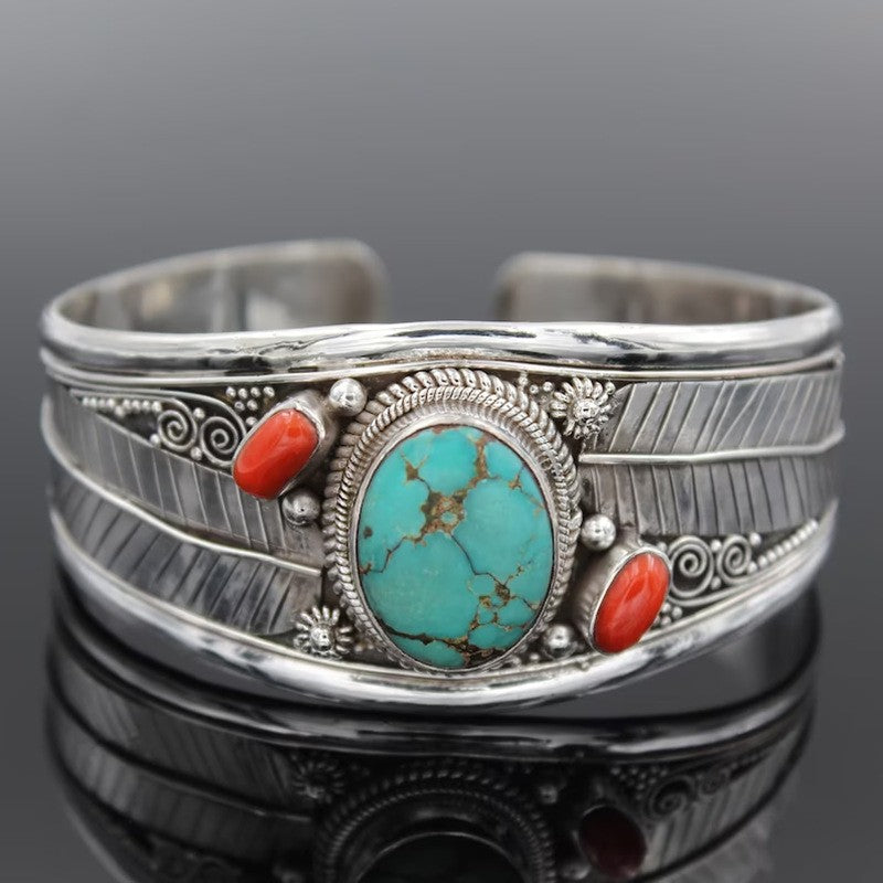 Faux Turquoise Cuff Bracelet