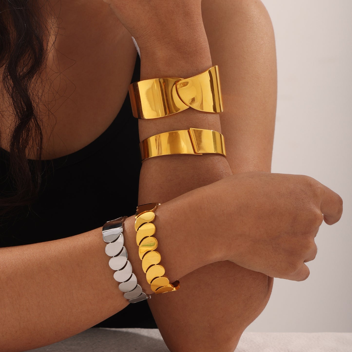 Big Adventures Gold Plated & Titanium Steel Bracelet
