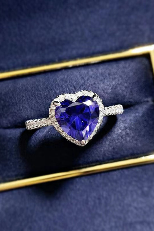 Royal Heart 2K Moissanite & Zircon Cocktail Ring