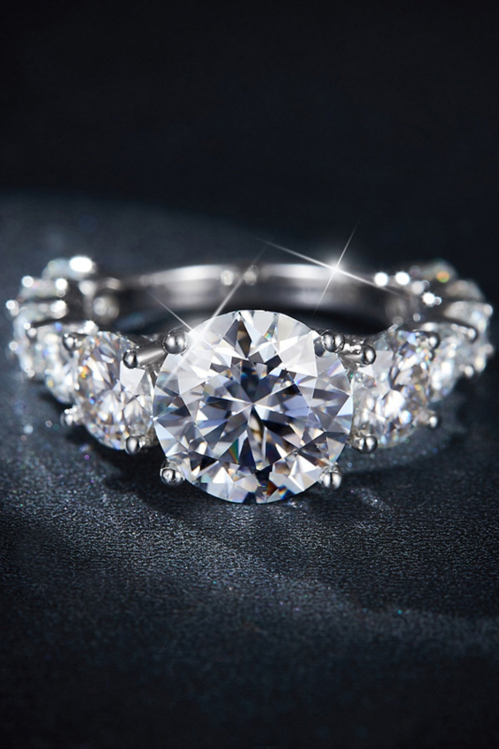 Flawless 8 Carat Moissanite 925 Sterling Silver Ring