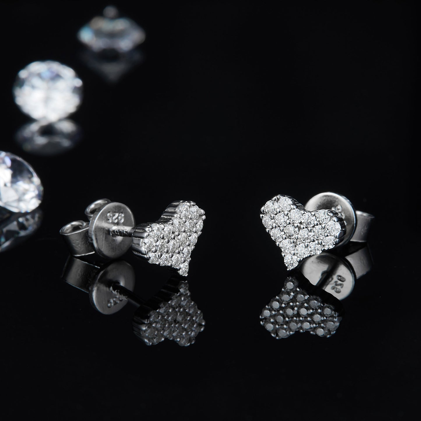 The Sweetheart Earrings Moissanite 925 Sterling Silver