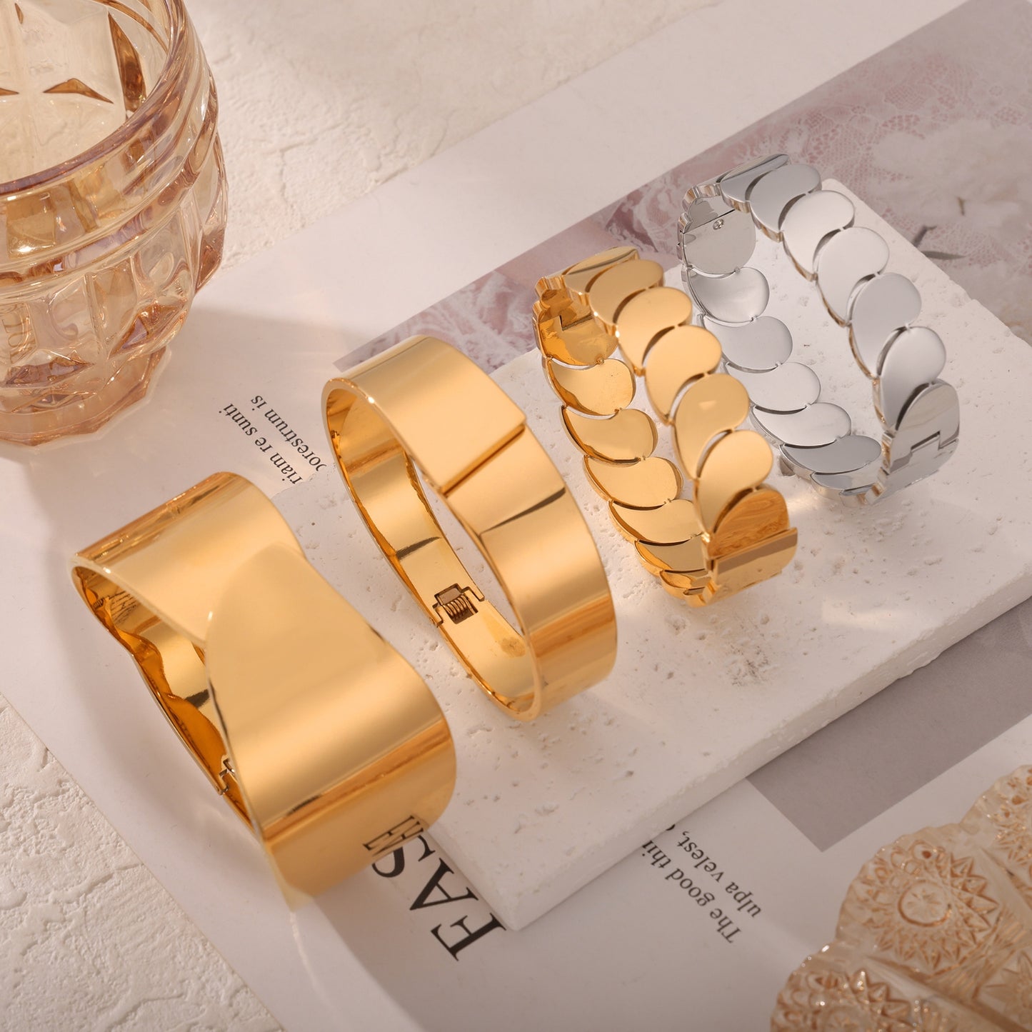 Big Adventures Gold Plated & Titanium Steel Bracelet