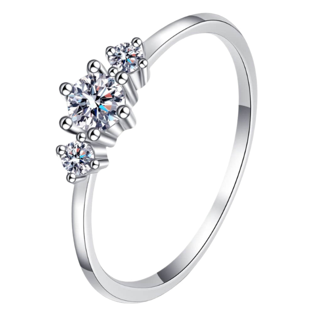 Moissanite Promise Ring in 925 Sterling Silver