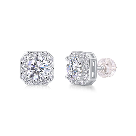 Center Stage Moissanite Stud Earrings