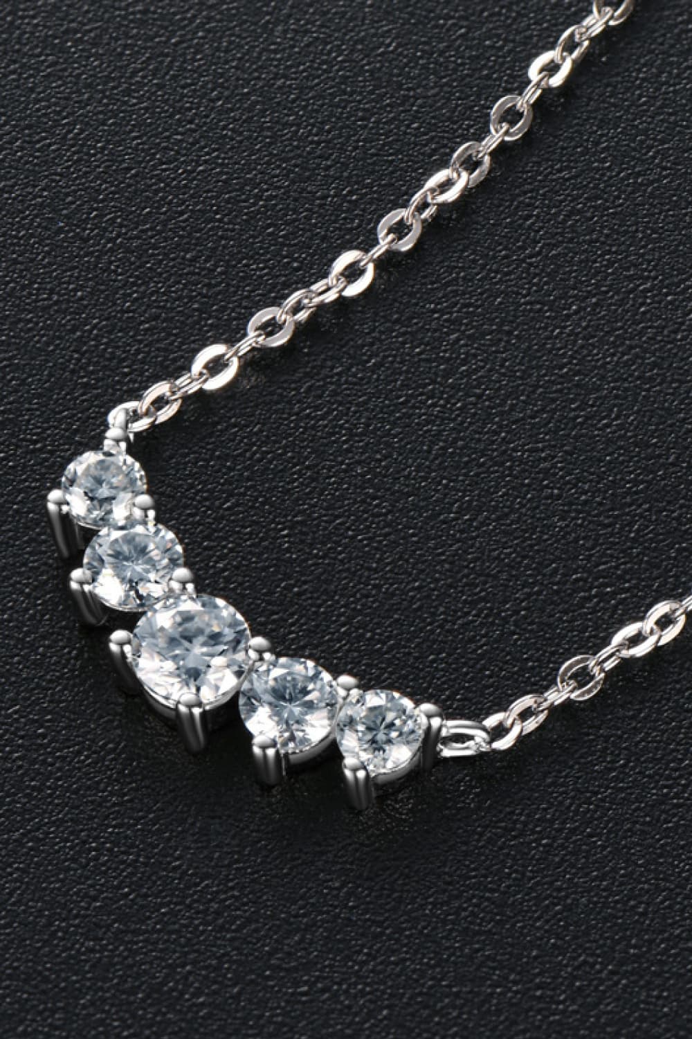 Charm & Dazzle Arc Moissanite Necklace