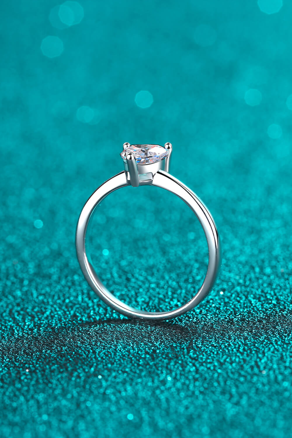 The Lone Heart Solitaire Moissanite & 925 Sterling Silver Ring