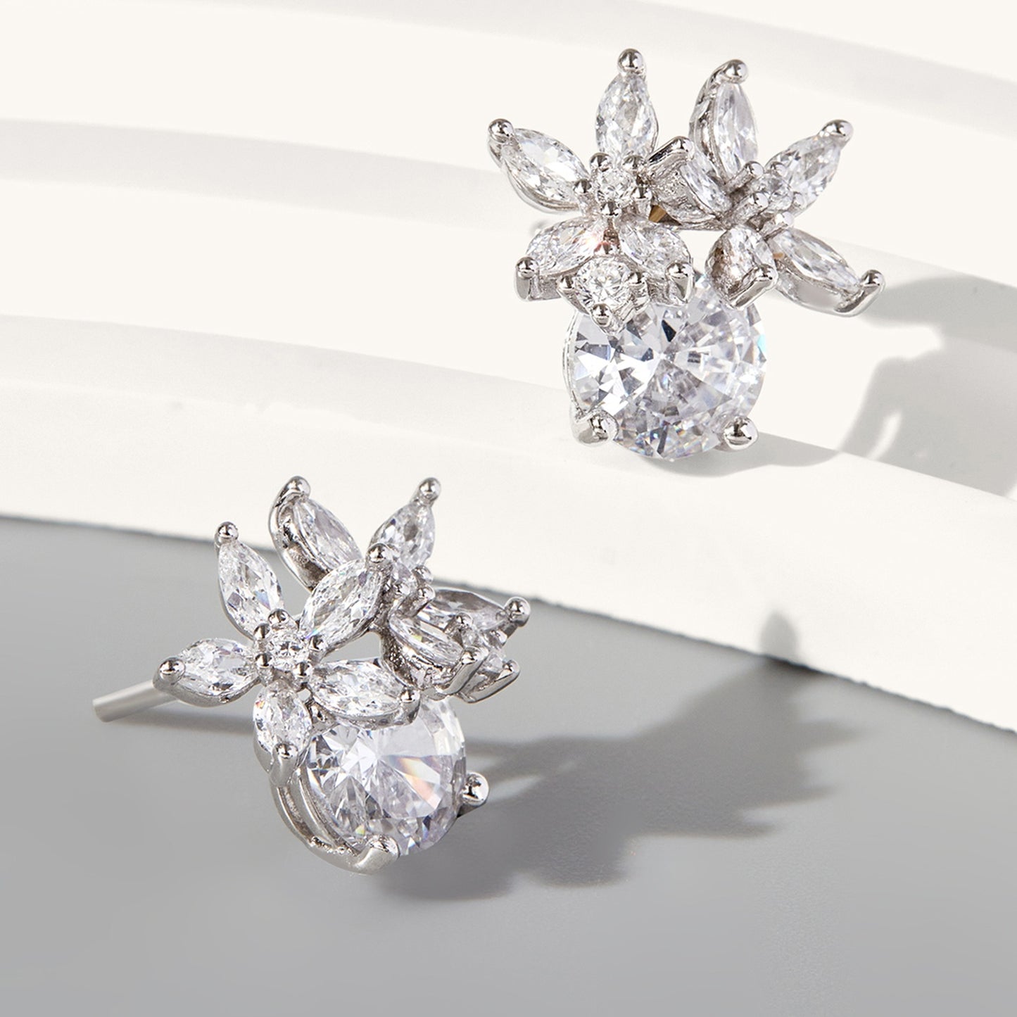 Petal Perfection Zircon Stud Earring