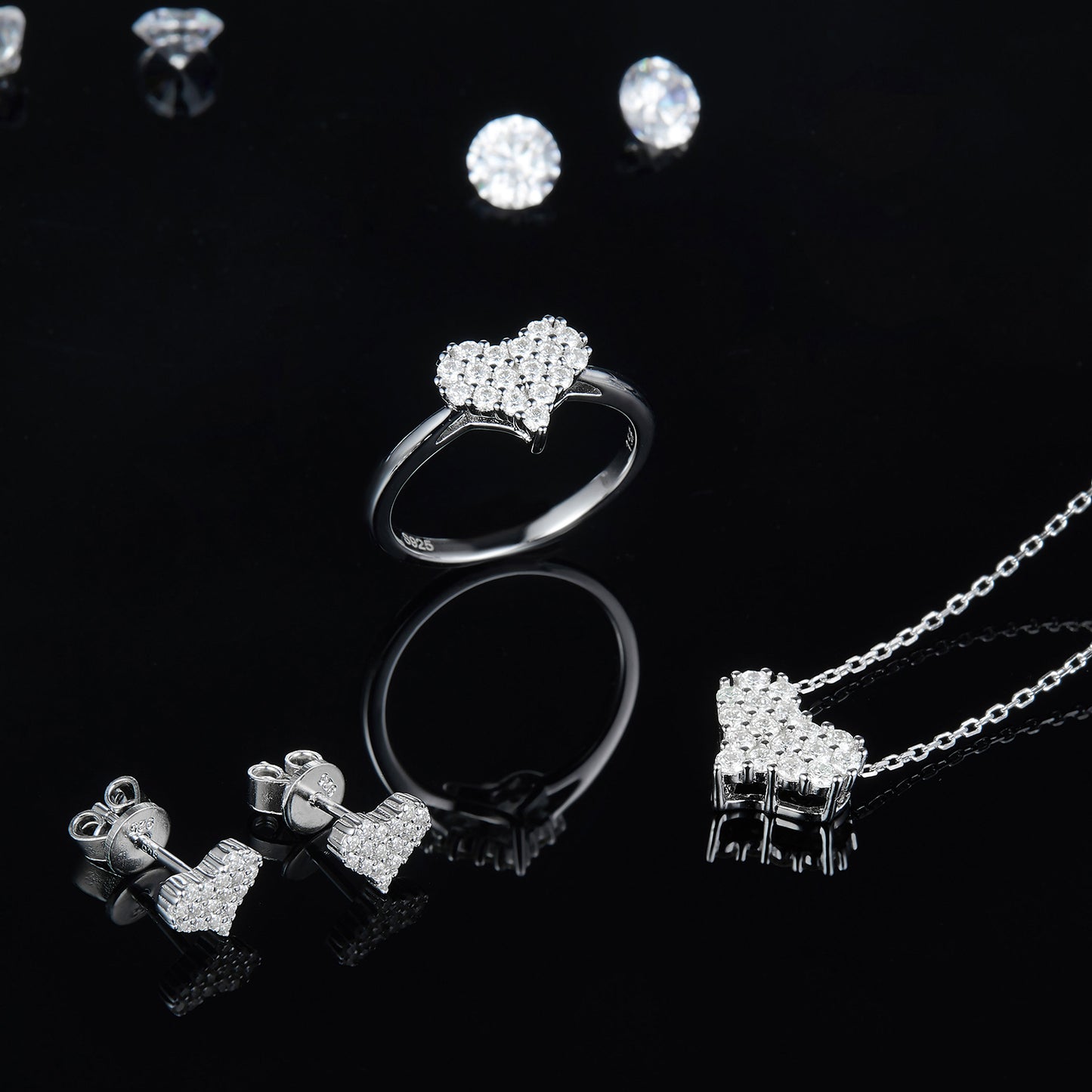 The Sweetheart Ring Moissanite 925 Sterling Silver
