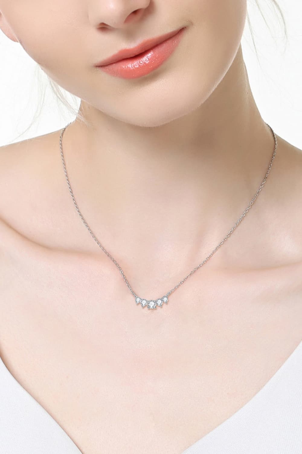 Charm & Dazzle Arc Moissanite Necklace