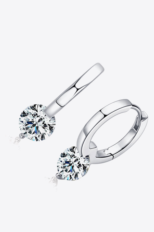 Sparkling 2K Moissanite Hoop Earrings
