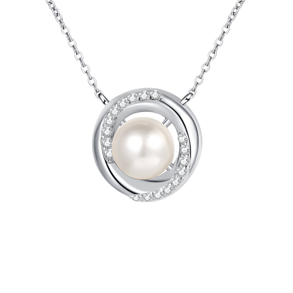 Celestial Pearl & Moissanite Necklace