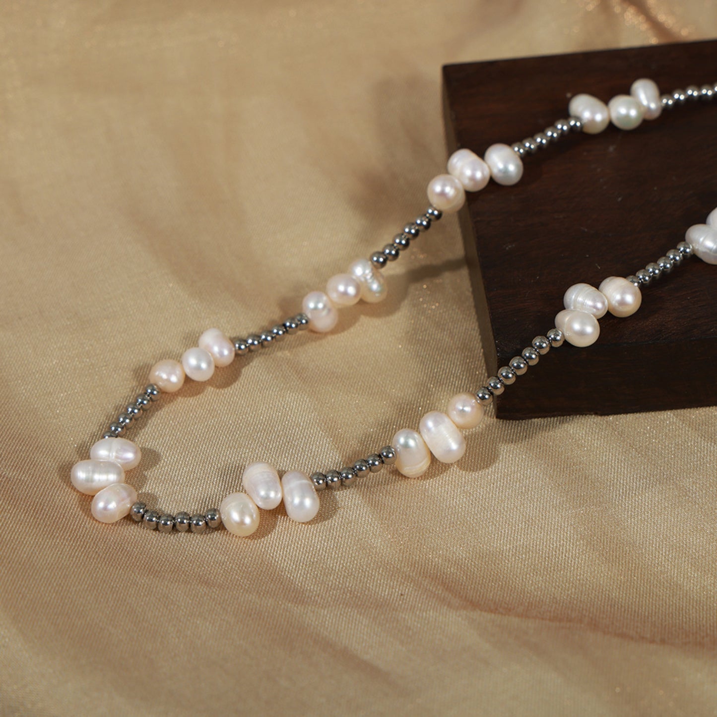 Authentic Freshwater Pearl Beaded Necklace