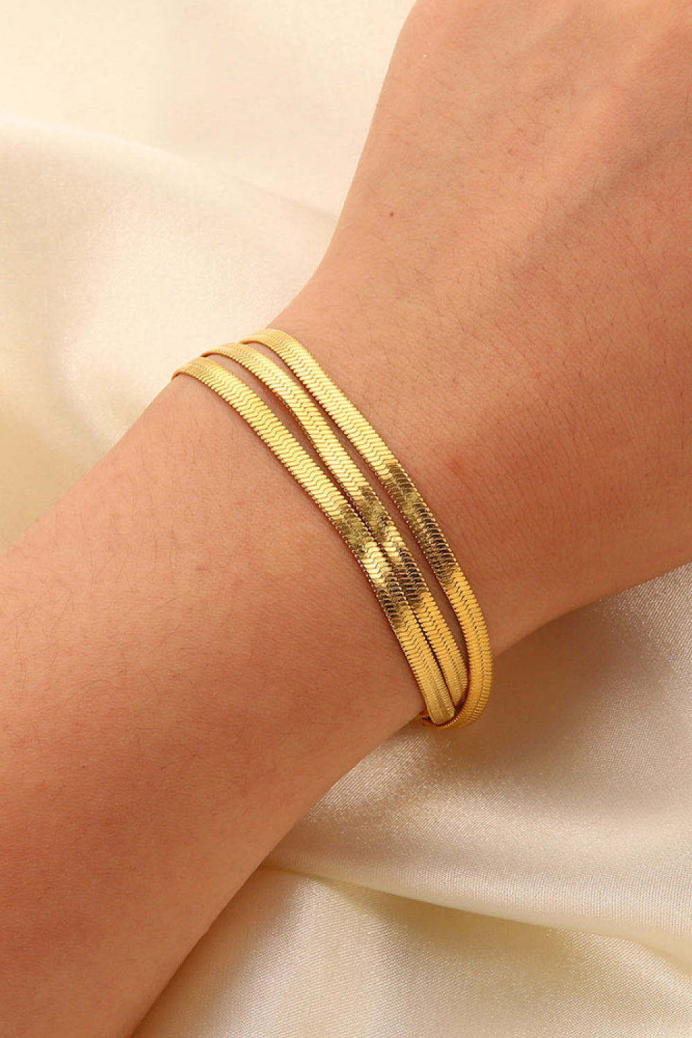 Three Layer Snake Chain Bracelet