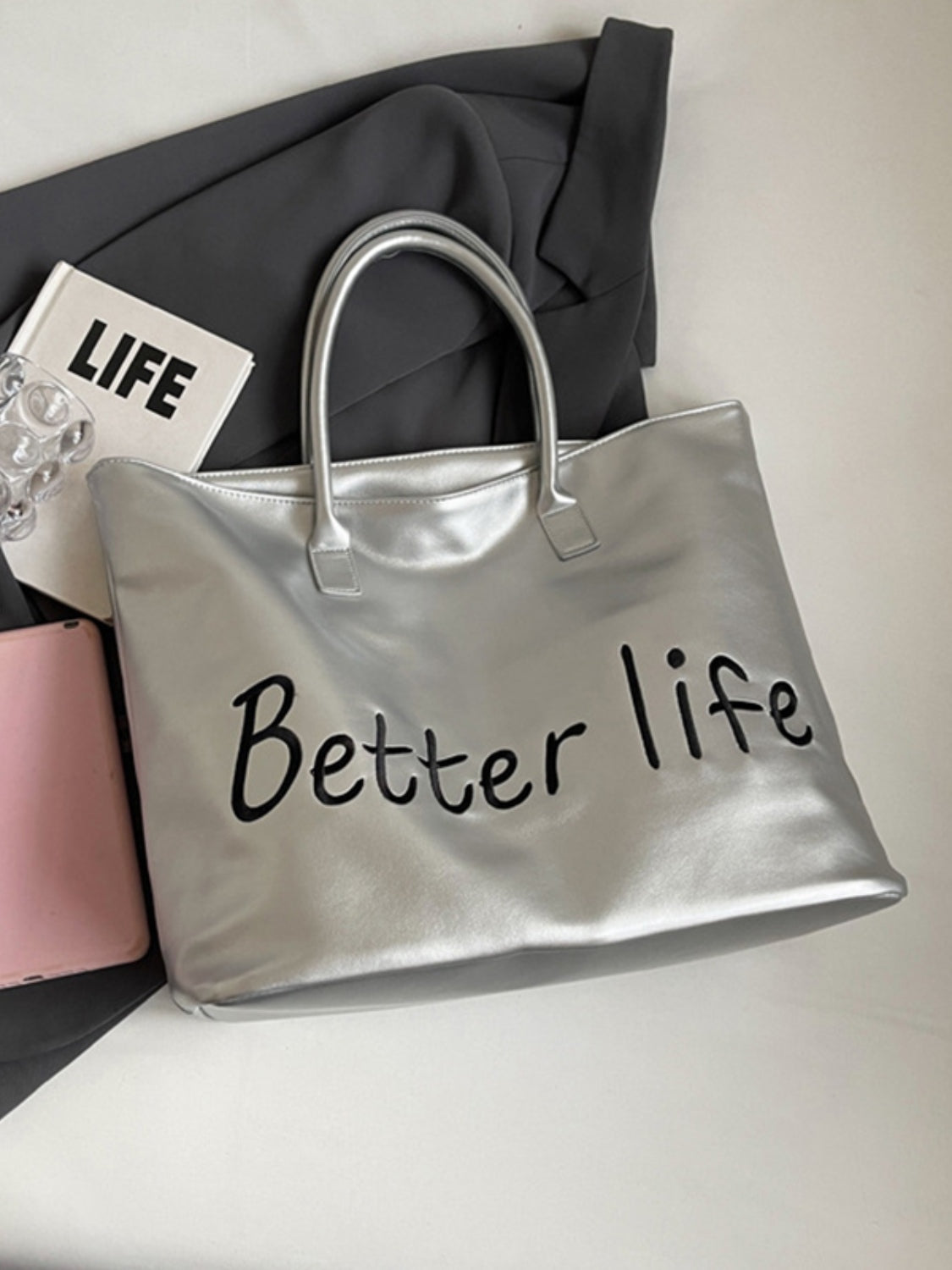 BETTER LIFE Leather Tote Bag