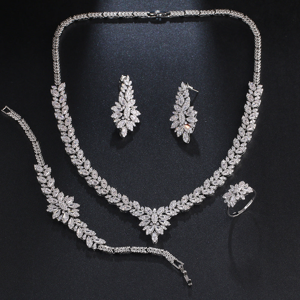 Luxe Bridal Zircon Jewelry Set