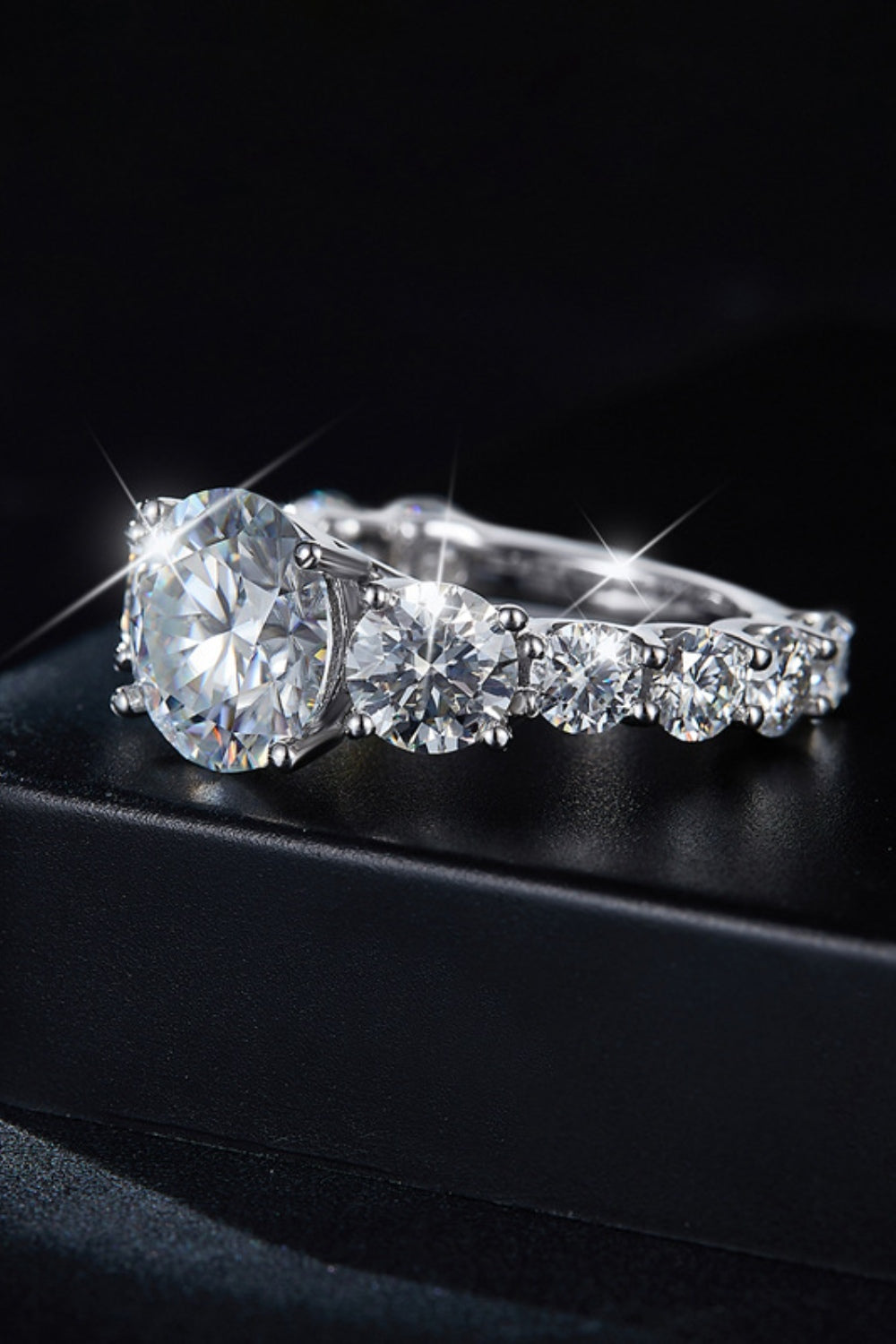 Flawless 8 Carat Moissanite 925 Sterling Silver Ring