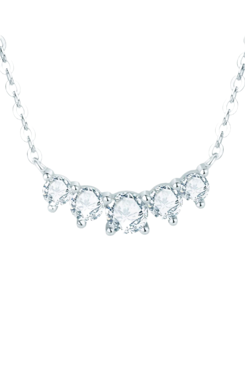 Charm & Dazzle Arc Moissanite Necklace