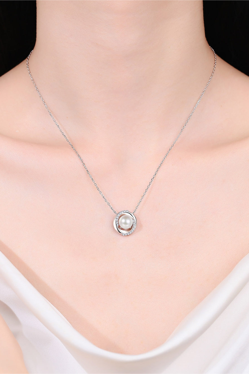 Celestial Pearl & Moissanite Necklace