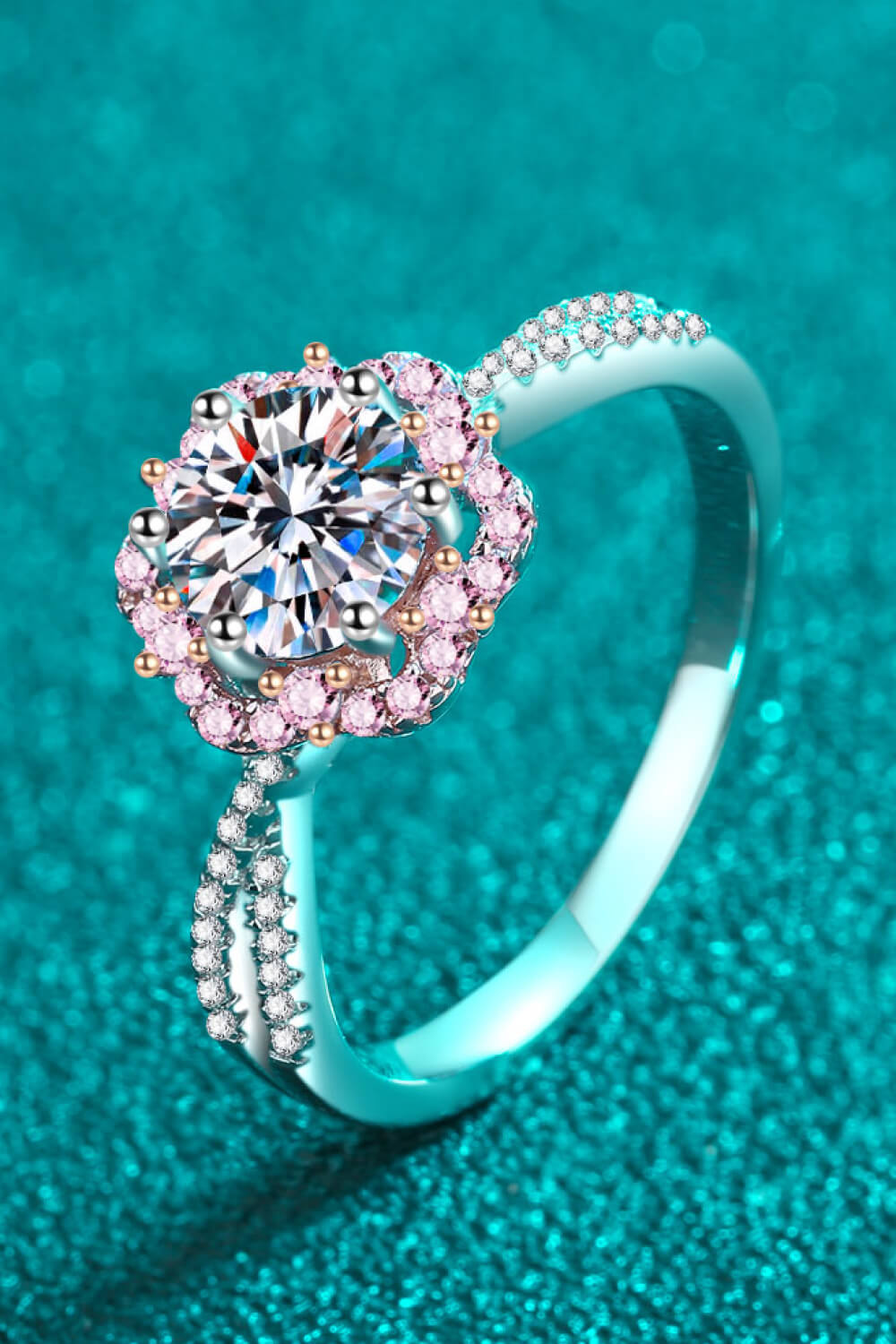 Blush La Fleur 1K Moissanite Floral Ring