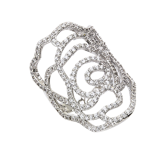 Dreamy Rosette Fashion Ring