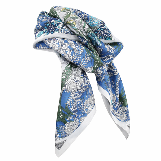 Soft Floral Satin Scarf