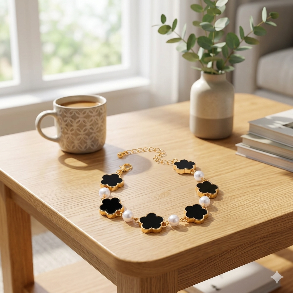 18k Gold-Plated Clover Bracelet